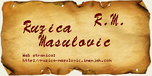 Ružica Mašulović vizit kartica